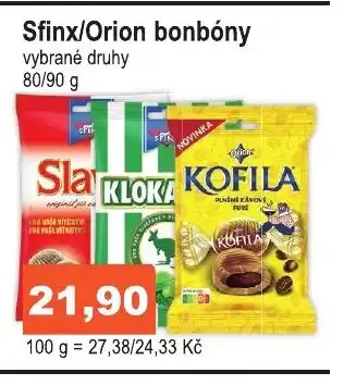 COOP DISKONT Sfinx/Orion bonbóny nabídka