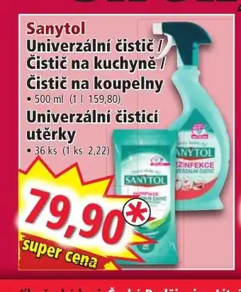 Norma Sanytol Univerzální čistič / Čistič na kuchyně / Čistič na koupelny nabídka
