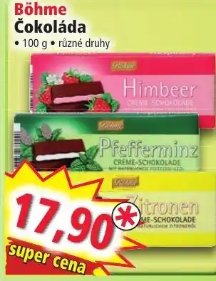 Norma Böhme Čokoláda nabídka