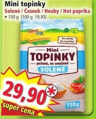 Norma Mini topinky Solené / Česnek / Houby / Hot paprika nabídka