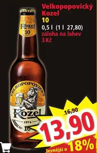 Norma Velkopopovický Kozel 10 0.5L nabídka