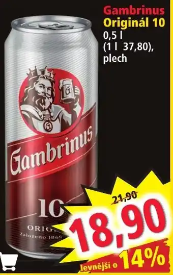 Norma Gambrinus Originál 10 0,5L nabídka