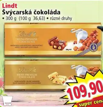 Norma Lindt Švýcarská čokoláda nabídka