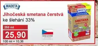 PLUS JIP Jihočeská smetana čerstvá ke šlehání 33% nabídka
