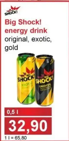 Big Shock! energy drink original, exotic, gold
