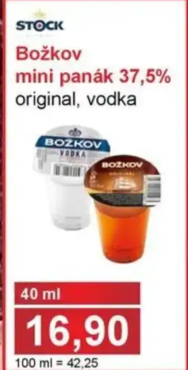 PLUS JIP Božkov mini panák 37,5% original, vodka nabídka