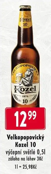Qanto Velkopopovický Kozel 10 0.5L nabídka