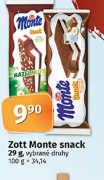 COOP TIP Zott Monte snack 29 g nabídka