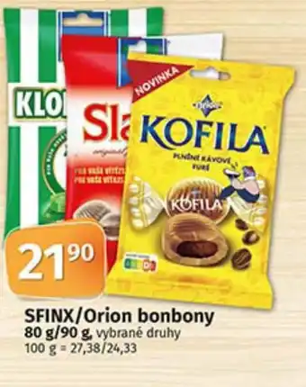 COOP TIP SFINX/Orion bonbony 80 g/90 g nabídka