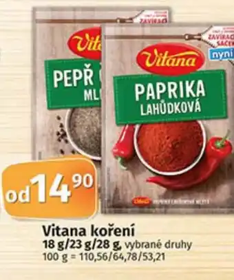 COOP TIP Vitana koření nabídka