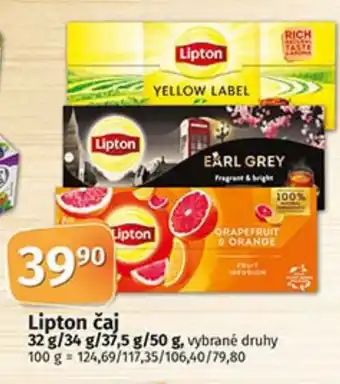 COOP TIP Lipton čaj nabídka