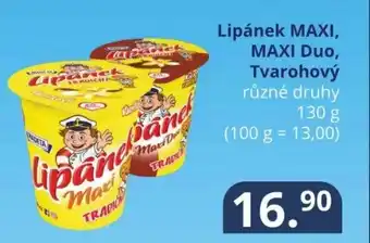 Potraviny CZ Lipánek MAXI, MAXI Duo, Tvarohový nabídka