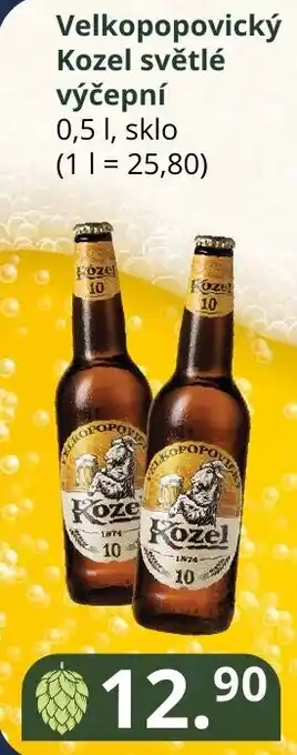 Potraviny CZ Velkopopovický Kozel světlé výčepní 0,5L nabídka