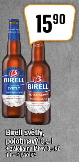 TEMPO Birell světlý, polotmavý nabídka