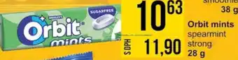 Jip Orbit mints spearmint strong 28 g nabídka