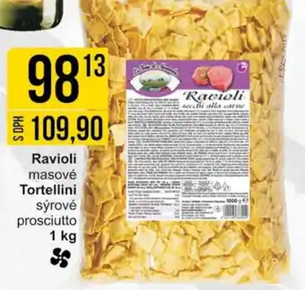 Jip Ravioli masové Tortellini sýrové prosciutto 1 kg nabídka
