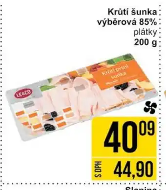 Jip Krůtí šunka výběrová 85% plátky 200 g nabídka