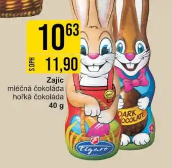 Jip Zajíc mléčná čokoláda hořká čokoláda 40 g nabídka