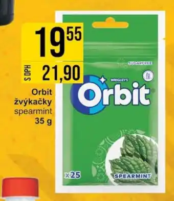 Jip Orbit žvýkačky spearmint 35 g nabídka