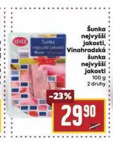 Billa Vinohradská šunka nabídka