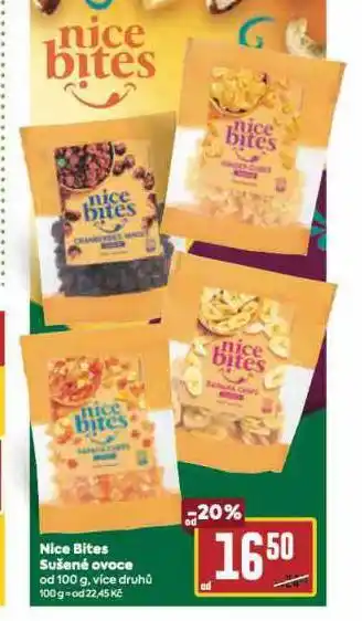 Billa Nice bites sušené ovoce nabídka