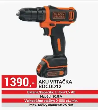 Baumax AKU VRTAČKA BDCDD12 nabídka