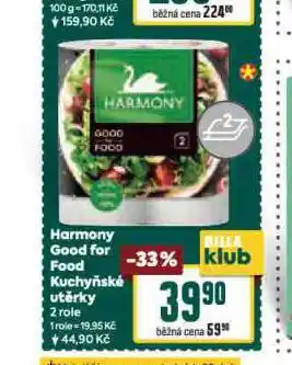 Billa Harmony kuchyňské utěrky nabídka