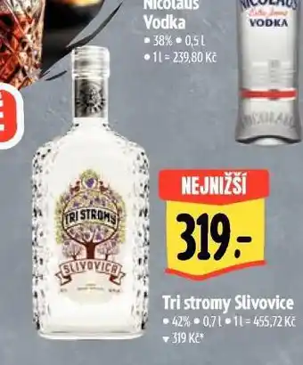 Albert Tri stromy slivovice nabídka