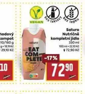 Billa Saturo nutričně kompletní jídlo nabídka