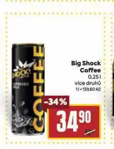 Billa Big shock energy drink nabídka
