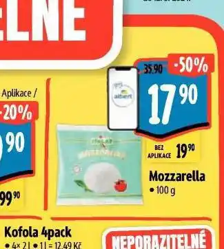 Albert Mozzarella sýr nabídka