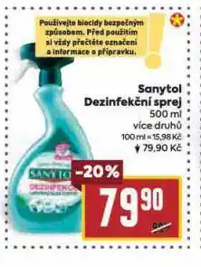 Billa Sanytol dezinfekční sprej nabídka