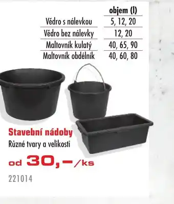 Uni Hobby Stavební nádoby nabídka