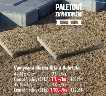 Uni Hobby Vymývaná dlažba Gita a Gabriela nabídka
