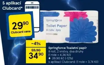 Tesco Springforce Toaletní papír nabídka