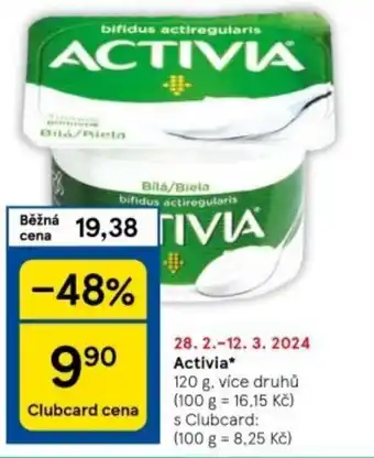 Tesco Activia nabídka