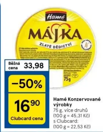 Tesco Hamé Konzervované výrobky nabídka