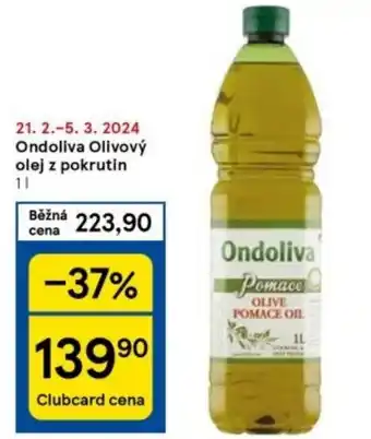 Tesco Ondoliva Olivový olej z pokrutin 1L nabídka
