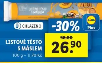 Lidl LISTOVÉ TĚSTO S MÁSLEM nabídka
