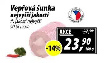 ZEMAN Vepřová šunka nejvyšší jakosti nabídka
