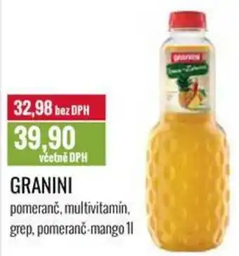 Ratio GRANINI pomeranč, multivitamin, grep, pomeranč-mango 1L nabídka