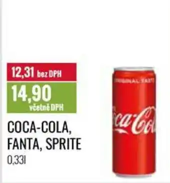 Ratio COCA-COLA, FANTA, SPRITE 0,33L nabídka