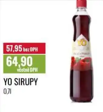 Ratio YO SIRUPY 0,7L nabídka
