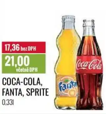 Ratio COCA-COLA, FANTA, SPRITE 0,33L nabídka