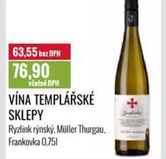 Ratio VÍNA TEMPLÁŘSKÉ SKLEPY 0.75L nabídka
