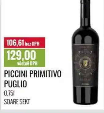 Ratio PICCINI PRIMITIVO PUGLIO 0.75L nabídka