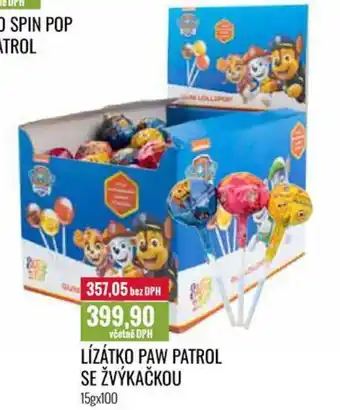 LÍZÁTKO PAW PATROL SE ŽVÝKAČKOU 15gx100