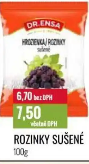 Ratio ROZINKY SUŠENÉ nabídka