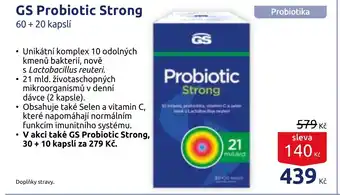 Benu GS Probiotic Strong 60+ 20 kapslí nabídka