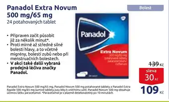 Benu Panadol Extra Novum 500 mg/65 mg nabídka